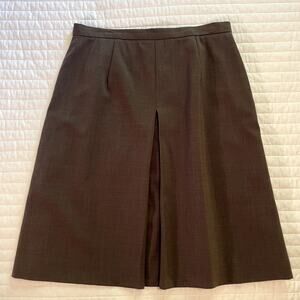 Talbots Vintage A-line Brown Wool Skirt Womens 10